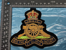 Load image into Gallery viewer, British Army Bullion Embroidered Blazer Badge - Royal Artillery - Kings Crown - The Militaria Shop