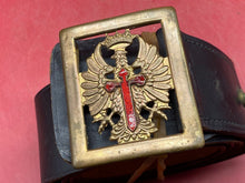 Load image into Gallery viewer, Original 1943 Regulation Pattern Guardia Civil Belt & Buckle - 36 Inch Waist - The Militaria Shop