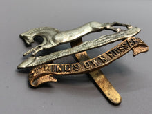 Load image into Gallery viewer, Original British Army WW2 3rd King's Own Hussars Cap Badge - The Militaria Shop