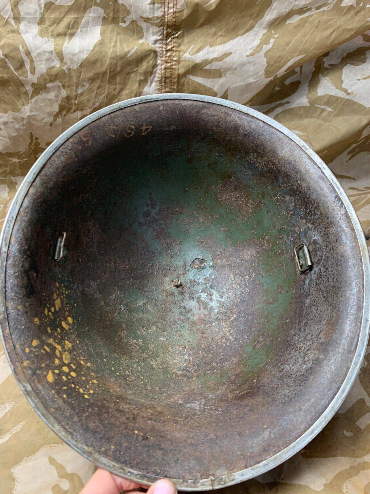 WW2 Mk3 High Rivet Turtle - British / Canadian Army Helmet - Good Original - The Militaria Shop