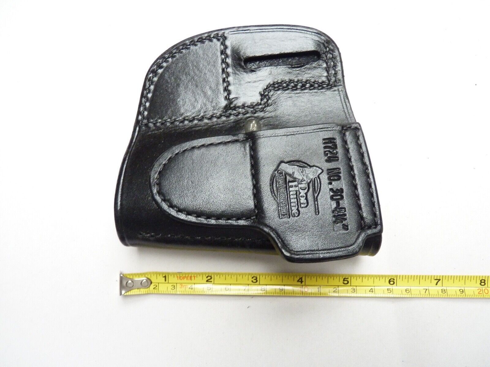 Brown Leather Pistol Holster Belt Mounted - Don Hume - M724 - The Militaria Shop