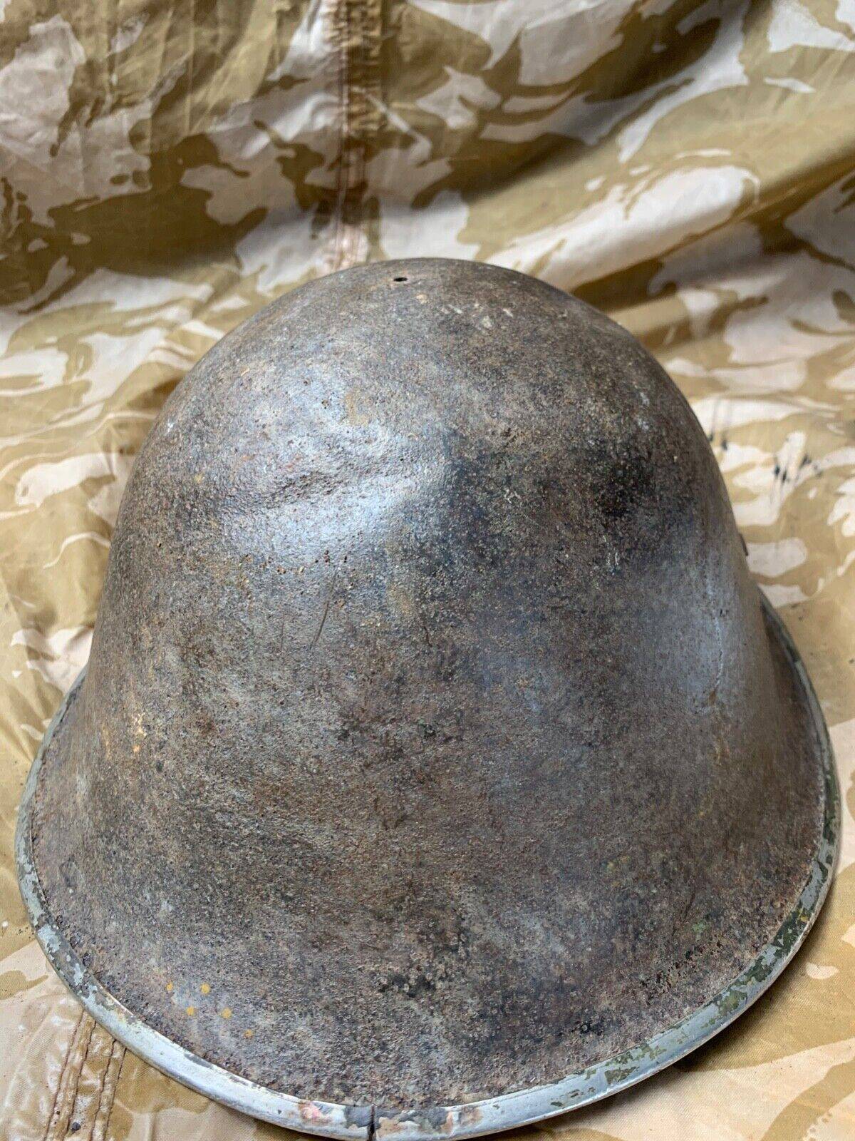 WW2 Mk3 High Rivet Turtle - British / Canadian Army Helmet - Nice Original - The Militaria Shop
