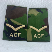 Load image into Gallery viewer, Cadet ACF DPM Rank Slides / Epaulette Pair Genuine British Army - NEW - The Militaria Shop