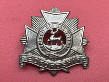 Load image into Gallery viewer, Original WW2 British Army Bedfordshire Regiment Cap Badge - The Militaria Shop