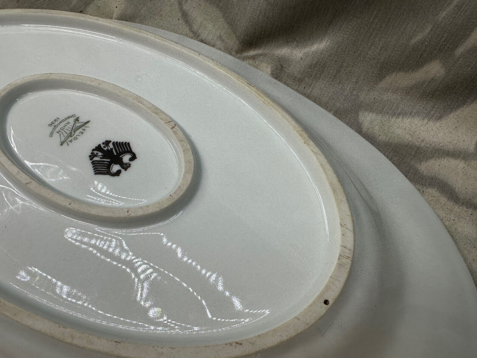 Original Pre/Early WW2 German Army Officers Mess Serving Platter - Felda Rhon - The Militaria Shop