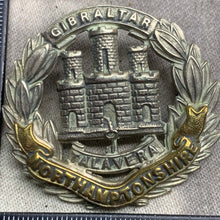 Load image into Gallery viewer, Original WW2 British Army Northamptonshire Regiment Cap Badge - The Militaria Shop