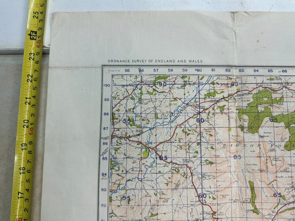 Original WW2 British Army OS Map of England - War Office - Kington - The Militaria Shop