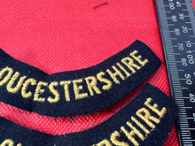 Load image into Gallery viewer, Original WW2 British Home Front Civil Defence Gloucestershire Shoulder Titles - The Militaria Shop