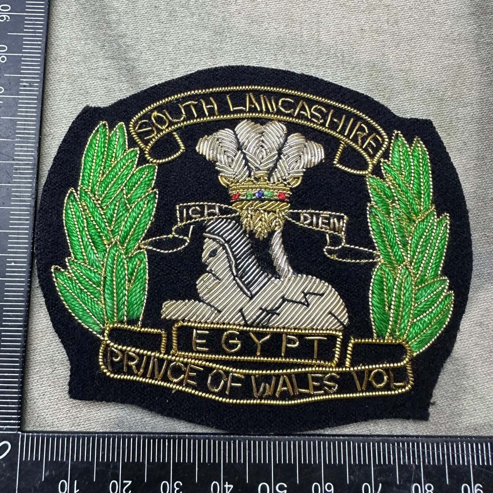 British Army Bullion Embroidered Blazer Badge - South Lancashire Prince Of Wales - The Militaria Shop