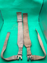 Load image into Gallery viewer, Original WW2 Pattern British Army L Straps Pair - 37 Pattern Webbing Haversack - The Militaria Shop
