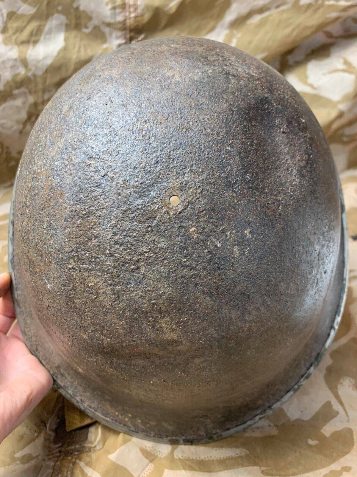 WW2 Mk3 High Rivet Turtle - British / Canadian Army Helmet - Nice Original - The Militaria Shop