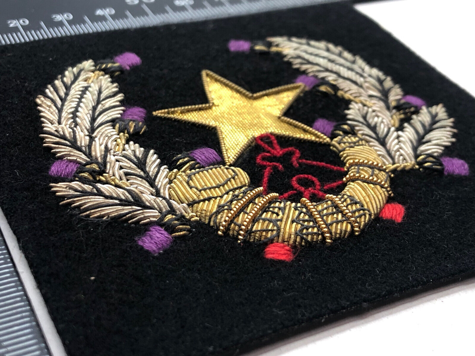 British Army Bullion Embroidered Blazer Badge - Cameronians Scottish Rifles - The Militaria Shop