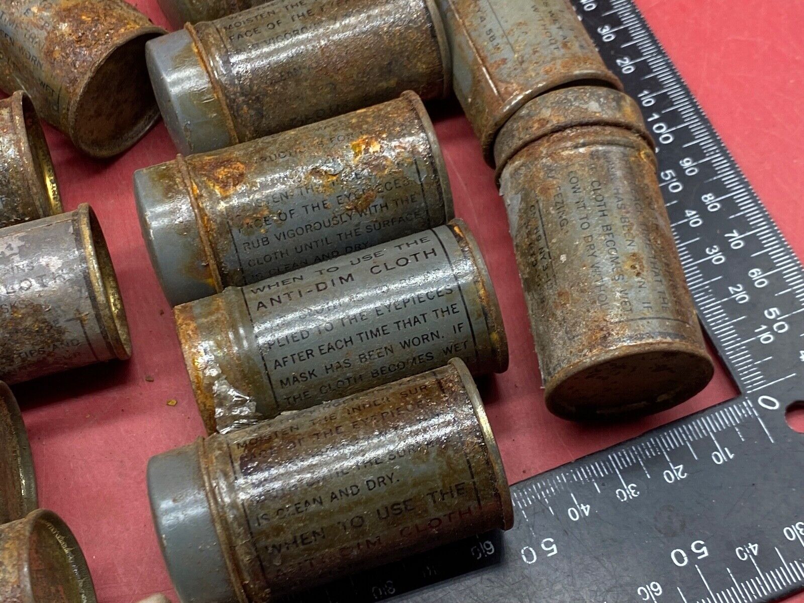 Original WW2 US Army Anti-Dim Cloth in Tin - One Per Purchase - Storage Worn - The Militaria Shop