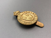 Load image into Gallery viewer, Original WW2 British Army Shropshire Yeomanry Cap Badge - The Militaria Shop
