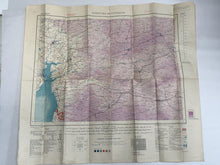 Load image into Gallery viewer, Original WW2 British Army / RAF Map - Satpura Mountains - The Militaria Shop