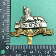 Load image into Gallery viewer, Original WW2 British Army Cap Badge - The Lincolnshire Regiment - The Militaria Shop