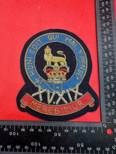 Lade das Bild in den Galerie-Viewer, British Army Bullion Embroidered Blazer Badge - 15th 19th Hussars - The Militaria Shop