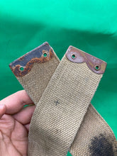 Load image into Gallery viewer, Original WW2 Pattern British Army L Straps Pair - 37 Pattern Webbing Haversack - The Militaria Shop