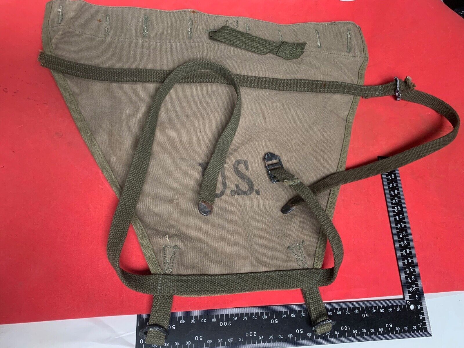 Original WW2 US Army M1928 Haversack Pack Tail - 1944 Dated - The Militaria Shop