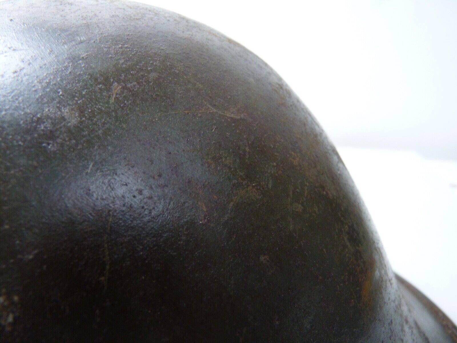 Original WW2 British / Canadian Army Mk3 High Rivet Turtle Army Combat Helmet - The Militaria Shop