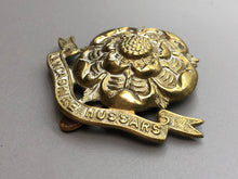 Load image into Gallery viewer, Original WW1 British Army Cap Badge - Lancashire Hussars - The Militaria Shop