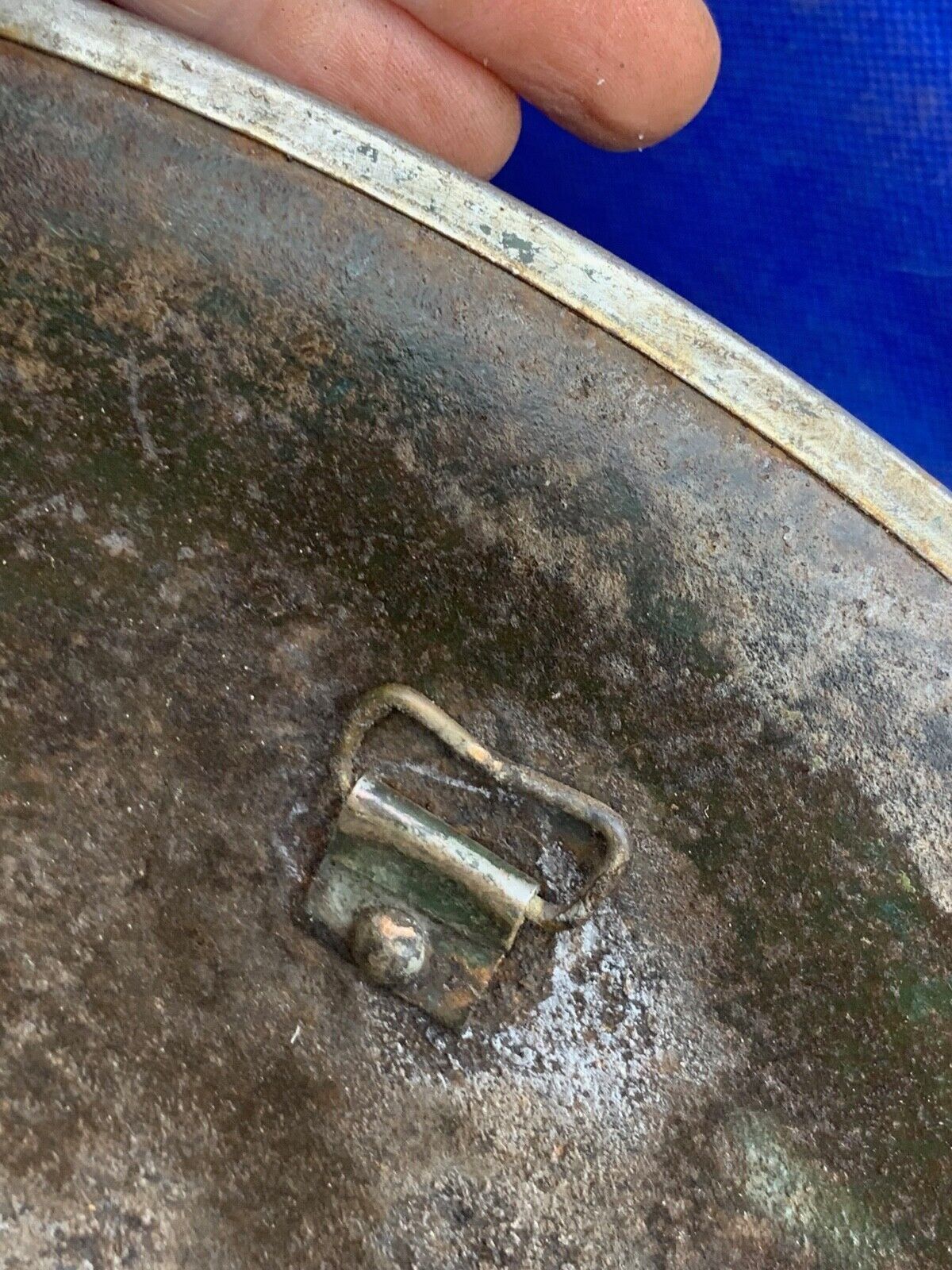 WW2 Canadian Army Mk3 Turtle Helmet - Original WW2 Helmet Shell - High Rivet - The Militaria Shop
