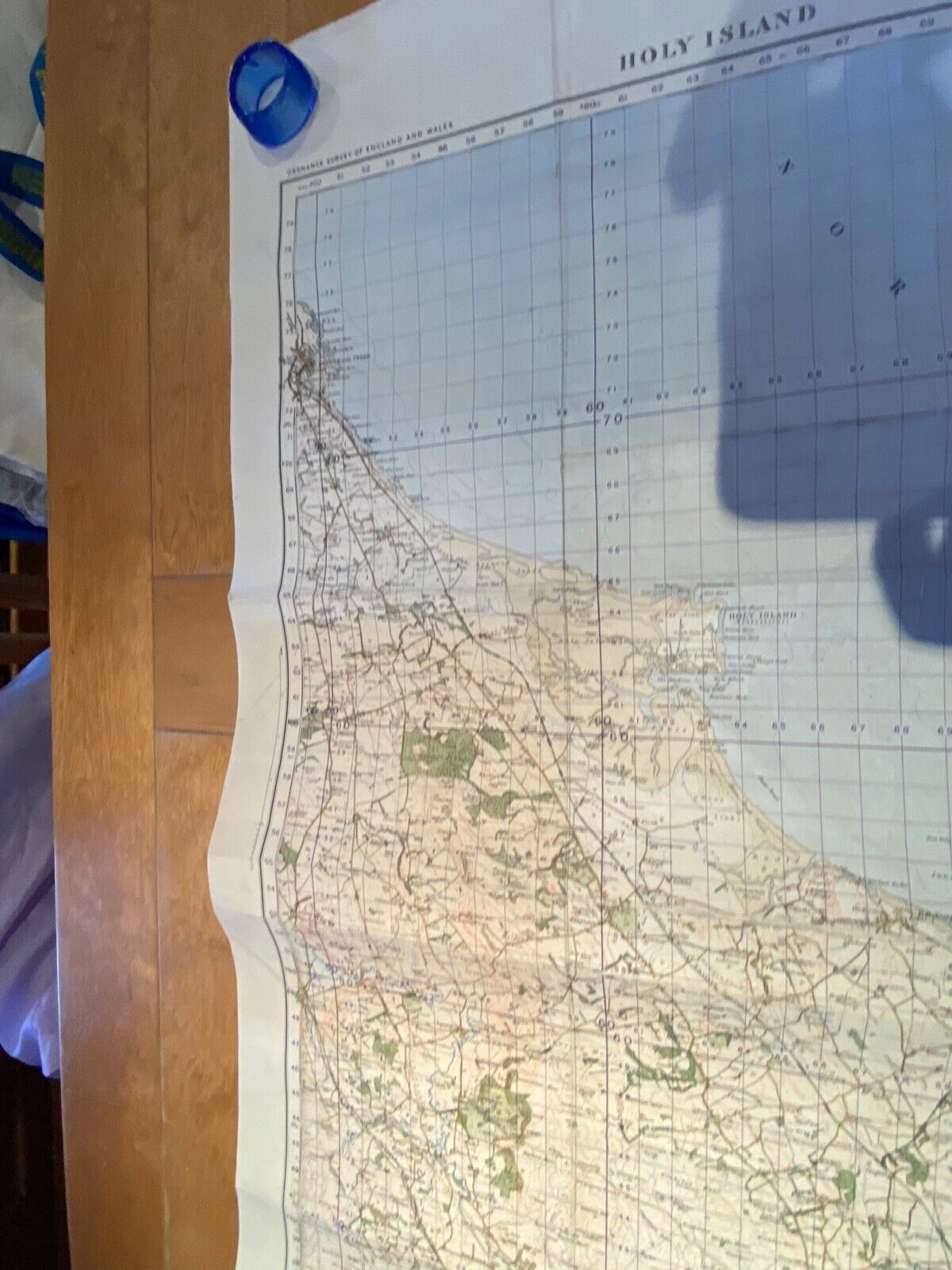 WW2 British Army 1932 dated MILITARY EDITION General Staff map of HOLY ISLAND. - The Militaria Shop
