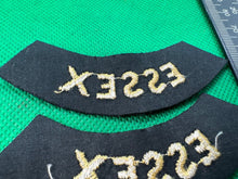 Load image into Gallery viewer, Original WW2 British Home Front Civil Defence Essex Shoulder Titles - The Militaria Shop