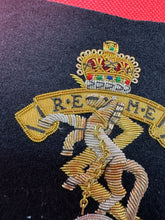 Load image into Gallery viewer, British Army Bullion Embroidered Blazer Badge - R.E.M.E Engineers - Queens Crown - The Militaria Shop