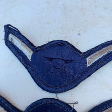 Load image into Gallery viewer, Pair of United States Air Force Rank Chevrons Navy Blue - Airmen - The Militaria Shop