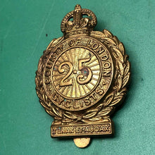 Load image into Gallery viewer, Original WW1 British Army 25th (County of London) Cyclist Battalion Cap Badge - The Militaria Shop