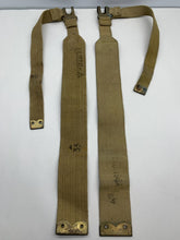 Load image into Gallery viewer, Original WW2 British Army 37 Pattern L Straps Pair - Wartime Dated - The Militaria Shop