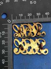 Load image into Gallery viewer, Original Pair of WW2 Brass British Army Shoulder Titles - RAPC Pay Corps - The Militaria Shop