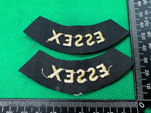 Load image into Gallery viewer, Original WW2 British Home Front Civil Defence Essex Shoulder Titles - The Militaria Shop
