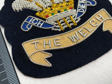 Load image into Gallery viewer, British Army Bullion Embroidered Blazer Badge - The Welch Regiment - The Militaria Shop