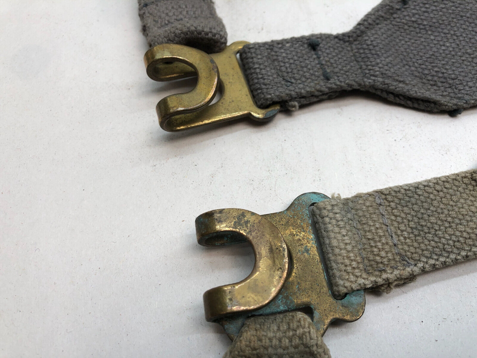 Original WW2 British Royal Air Force Blue 37 Pattern L Strap Set - The Militaria Shop