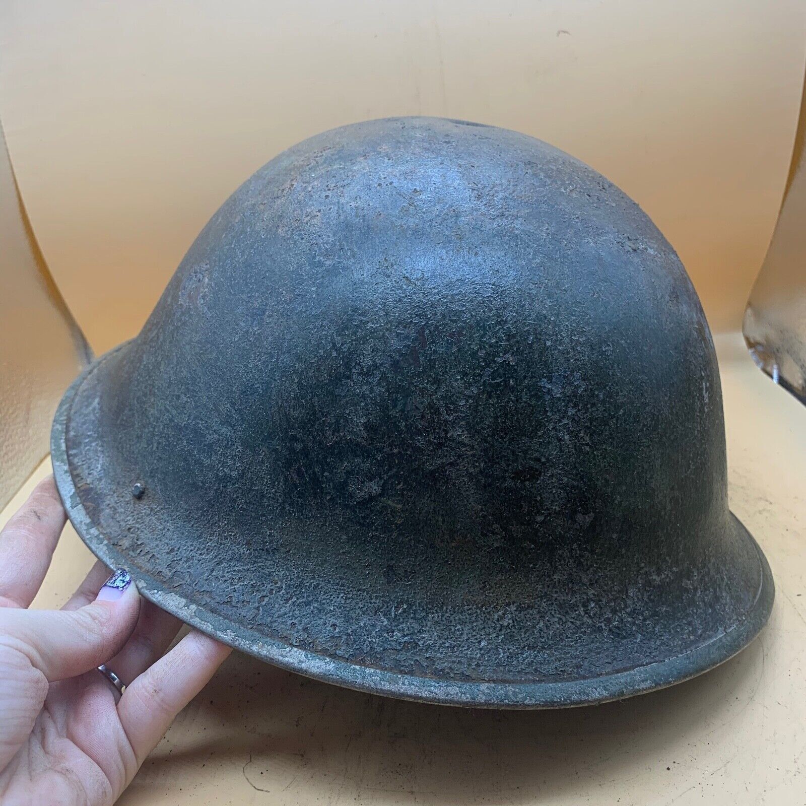 Original WW2 Onwards (1945-1952) British Army Mk4 Turtle Helmet - The Militaria Shop