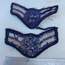 Load image into Gallery viewer, Pair of United States Air Force Rank Chevrons Navy Blue - Airmen First Class - The Militaria Shop