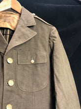 Lade das Bild in den Galerie-Viewer, Original WW2 US Army Class A Dress Jacket 1942 - Private Ryan Prop - 37" Lo - The Militaria Shop