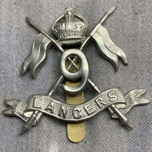 Charger l'image dans la galerie, Original WW2 British Army 9th Queen's Royal Lancers Cap Badge - The Militaria Shop