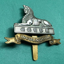 Load image into Gallery viewer, Original WW2 British Army Cap Badge - The Lincolnshire Regiment - The Militaria Shop