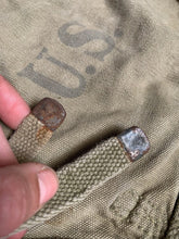 Charger l'image dans la galerie, Original WW2 US Army M1928 Haversack Pack Tail - 1944 Dated - The Militaria Shop