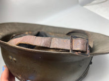 Load image into Gallery viewer, Original WW2 French Army M1926 Adrian Helmet - Divisional Markings - The Militaria Shop