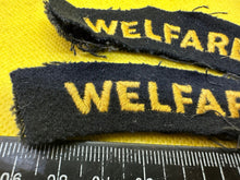 Load image into Gallery viewer, Original WW2 British Home Front Civil Defence Welfare Shoulder Titles - The Militaria Shop