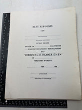 Load image into Gallery viewer, WW2 German Army Wound Badge Certificate - Nice Reproduction - The Militaria Shop