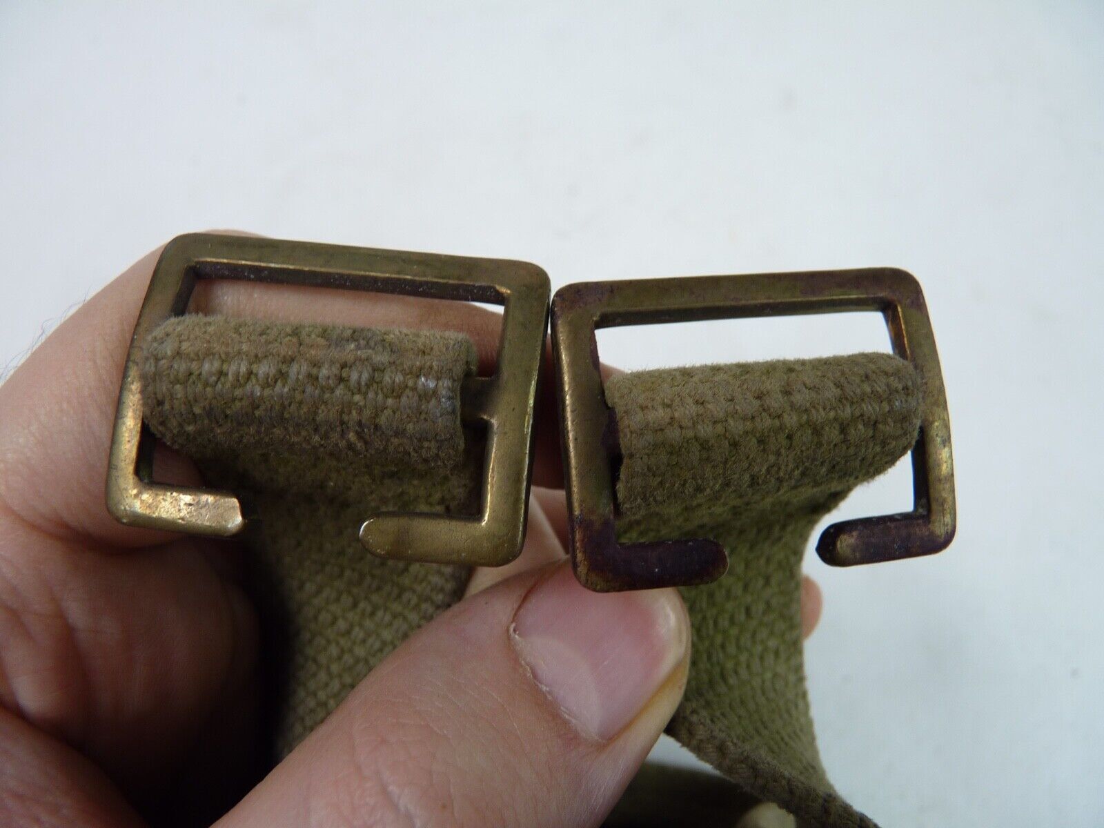 Original WW2 British Army Soldiers Water Bottle Carrier Harness - Dated 1943 - The Militaria Shop