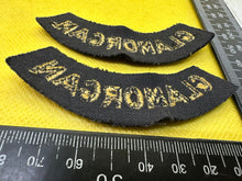 Load image into Gallery viewer, Original WW2 British Home Front Civil Defence Glamorgan Shoulder Titles - The Militaria Shop
