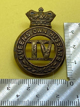 Load image into Gallery viewer, Original British Army Victorian 4th Queen's Own Hussars Cap Badge - The Militaria Shop