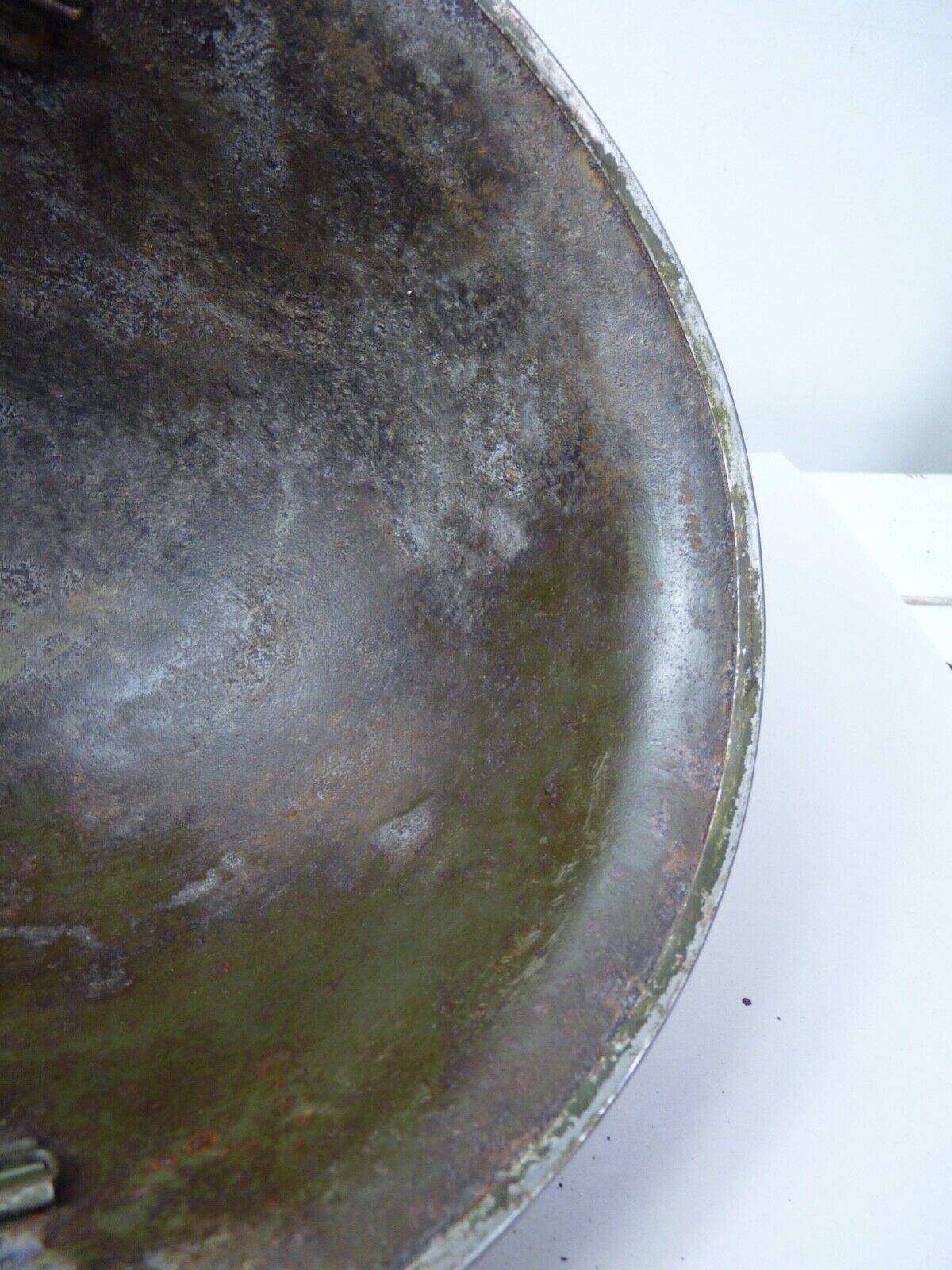 Original WW2 British / Canadian Army Mk3 High Rivet Turtle Army Combat Helmet - The Militaria Shop