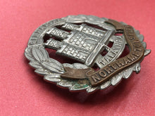 Load image into Gallery viewer, Original WW1/WW2 British Army Northamptonshire Regiment Cap Badge - The Militaria Shop